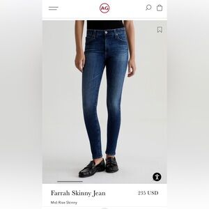 AG Adriano Goldschmied Farrah Skinny Jean in 7 Years Symphony